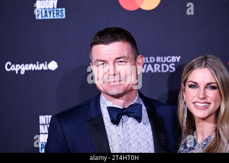 Paris, France. 29 octobre 2023. Brian O'Driscoll et son épouse Amy Huberman lors des World Rugby Awards à l'Opéra Garnier le 29 octobre 2023 à Paris. Crédit : Victor Joly/Alamy Live News Banque D'Images