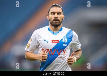 Ruben Neves d'Al-Hilal SFC lors de leur match de la SAFF Saudi Arabia KingÕs Cup 2023-24 R16 entre Al Hilal SFC et Al Hazem SFC au King Fahd International Stadium le 30 octobre 2023 à Riyad, en Arabie Saoudite. Photo de Victor Fraile / Power Sport Images Banque D'Images