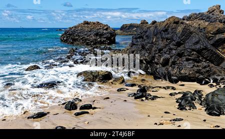 Playa de los Ojos - Plage de Los Ojos - at El Puerto de la Cruz, Peninsula Jandia, Fuerteventura, Îles Canaries, Espagne - 21.09.2023 Banque D'Images