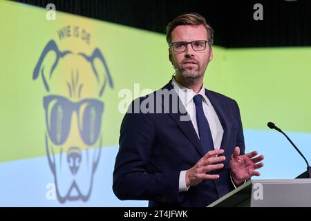 LA HAYE - D66 député Sjoerd Sjoerdma à Nieuwspoort où Free Press Unlimited tient une réunion sur l'importance de la liberté de la presse aux pays-Bas. Le groupe d'intérêt veut que la liberté de la presse soit une question à l'ordre du jour des élections. ANP PHIL NIJHUIS netherlands Out - belgique Out Banque D'Images