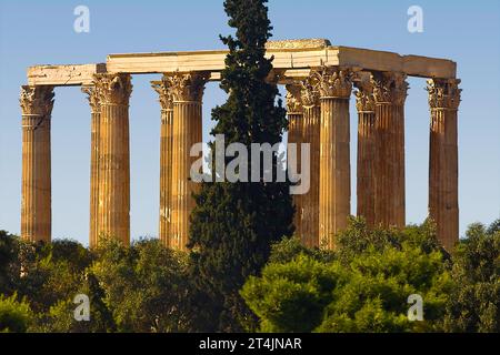 Temple de Zeus à Athènes, Grèce Banque D'Images