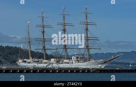 Le Kaiwo Maru voilier visiter le Port de San Francisco, CA Banque D'Images