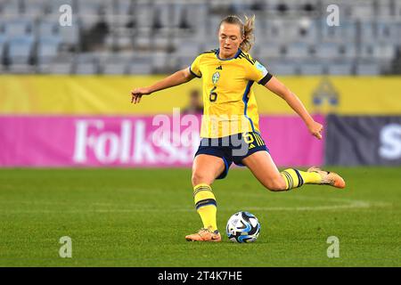 Malmo, Suède. 31 octobre 2023. Malmo New Arena, Malmo, Suède, 31 octobre 2023 : Magdalena Eriksson (6 Suède) dans le match de l'UEFA Nations League le 31 octobre 2023 entre la Suède et l'Italie au Malmo New Stadium à Malmo, Suède (Peter Sonander/SPP) crédit : SPP Sport Press photo. /Alamy Live News Banque D'Images