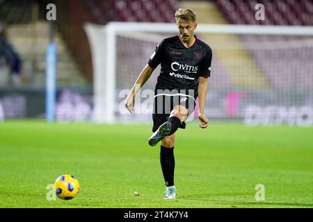 Salerne, Italie. 31 octobre 2023. Emil Bohinen de l'US Salernitana lors du match Coppa Italia de 32 entre l'US Salernitana et l'UC Sampdoria au Stadio Arechi le 31 octobre 2023 à Salerne, Italie. Crédit : Giuseppe Maffia/Alamy Live News Banque D'Images