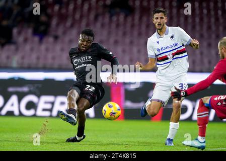 Salerne, Italie. 31 octobre 2023. Chukwubuikem Ikwuemesi de l'US Salernitana lors du match Coppa Italia de 32 entre l'US Salernitana et l'UC Sampdoria au Stadio Arechi le 31 octobre 2023 à Salerne, en Italie. Crédit : Giuseppe Maffia/Alamy Live News Banque D'Images