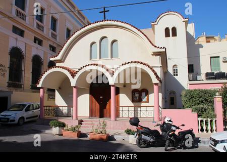 église catholique (saint jean baptiste) à héraklion en crète en grèce Banque D'Images