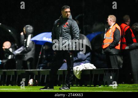 Londres, Royaume-Uni. 31 octobre 2023. Londres - Melvin Boel, entraîneur U21 du Feyenoord, lors du match entre Fulham FC U21 et Feyenoord U21 au Motspur Park le 31 octobre 2023 à Londres, Royaume-Uni. Crédit : photos boîte à boîte/Alamy Live News Banque D'Images