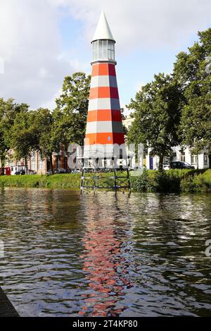 Le phare d'Aldo Rossi au parc Valkenberg à Breda, pays-Bas Banque D'Images