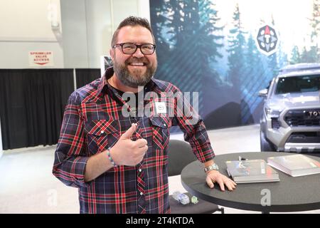 Las Vegas, États-Unis. 31 octobre 2023. L'animateur de télévision Rutledge Wood fait une apparition au SEMA Show 2023, au Las Vegas Convention Center à Las Vegas, Nevada, le mardi 31 octobre 2023. Photo de James Atoa/UPI crédit : UPI/Alamy Live News Banque D'Images