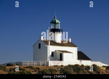 Vieux phare de Point Loma, Cabrillo National Monument, Californie Banque D'Images