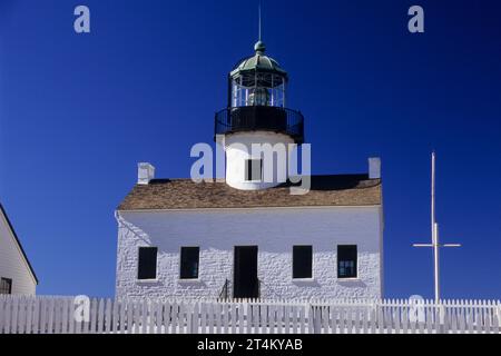 Vieux phare de Point Loma, Cabrillo National Monument, Californie Banque D'Images