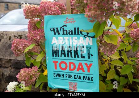 Marché artisanal tenu à Whalley, ville de village Lancashire dans la vallée de Ribble Angleterre, Royaume-Uni, 2023 Banque D'Images