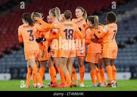 31 octobre 23, Glasgow, Royaume-Uni. L'Écosse a joué aux pays-Bas en Ligue nationale féminine de l'UEFA à Hampden Park, Glasgow, Écosse, Royaume-Uni. Les pays-Bas ont gagné par 0 - 1 et le but a été marqué par ESMEE BRUDTS (22) en 60 minutes. Crédit : Findlay/Alamy Live News Banque D'Images