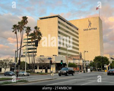 Le bâtiment SAG-AFTRA sur Wilshire Blvd. À Los Angeles, CA Banque D'Images