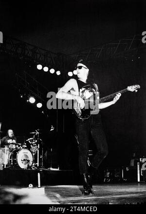 Ian Gillan & HIS Band, Ian Gillan, Ian Gillan Rock and Roll Hall of Fame, Ian Gillan & HIS Band jouant live en 1991, le chanteur de Deep Purple Ian Gillan, Ian Gillan Vocals, Steve Morris Guitar, Brett Bloomfield Bass, Leonard Haze Drums, Kazimierz Jurewicz, Banque D'Images