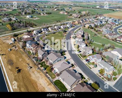 Greeley Housing Market nouvelles maisons en construction rapide. Banque D'Images