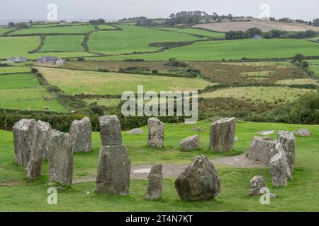 Cercle mégalithique de Drombeg, - l'autel du Druide-, Rosscarbery approximativement de l'an 150 a. c., Irlande, Royaume-Uni Banque D'Images
