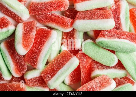 Les bonbons à la gelée de pastèque. Vue de dessus. Banque D'Images