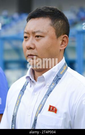 Xiamen, Chine. 1 novembre 2023. TOURNOI DE QUALIFICATION OLYMPIQUE FÉMININ AFC 2024 (Asian Qualifiers Round 2) - THAÏLANDE vs DPR CORÉE au Xiamen Egret Stadium. Crédit : Meng Gao/Alamy Live News Banque D'Images