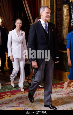 Madrid, Espagne. 01 novembre 2023. Princesse héritière Leonor d'Espagne pour la cérémonie de serment d'allégeance de la princesse héritière Leonor à la constitution espagnole devant le Parlement espagnol le jour de son 18e anniversaire, le 31 octobre 2023 à Madrid, Espagne. (Photo Oscar Gonzalez/Sipa USA) (photo Oscar Gonzalez/Sipa USA) crédit : SIPA USA/Alamy Live News Banque D'Images