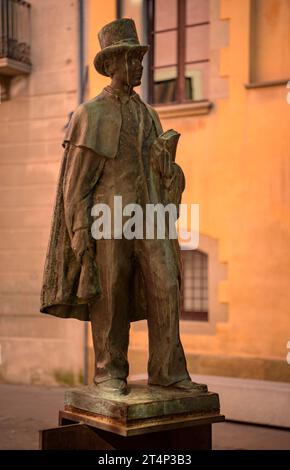 Rues et bâtiments du centre historique de la ville de Vic (Osona, Barcelone, Catalogne, Espagne) ESP : Calles y edificios del centro histórico Banque D'Images