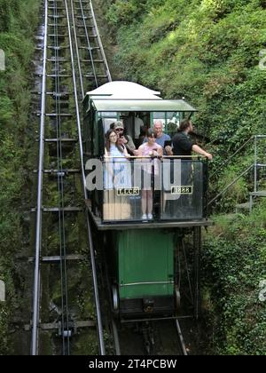 Lynton and Lynmouth Cliff Railway, Lynton, Exmoor National Park, Devon, Angleterre, ROYAUME-UNI Banque D'Images