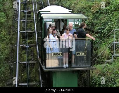 Lynton and Lynmouth Cliff Railway, Lynton, Exmoor National Park, Devon, Angleterre, ROYAUME-UNI Banque D'Images