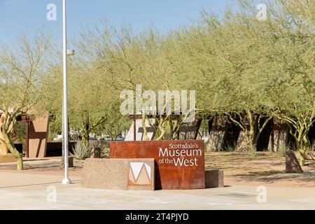 Le Musée de l’Ouest de Scottsdale est situé dans la vieille ville de Scottsdale et a été créé en 1995, mettant en lumière l’histoire de l’Amérique de l’Ouest, du Mexique et du Canada. Banque D'Images