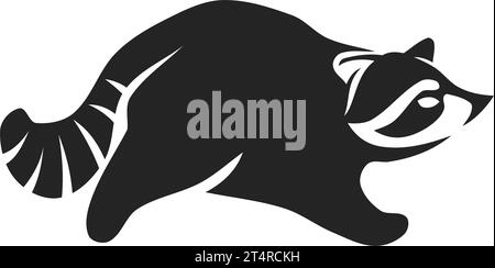 Modèle de logo de raton laveur isolé. Identité de marque. Icône graphique vectoriel abstrait Illustration de Vecteur