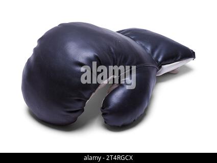 Porté gant de boxe découpé sur blanc. Banque D'Images