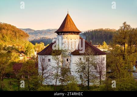 Zwingen, Zwingen BL, Laufental, château à douves, château, Baselland, Baselbiet, point de repère, château à douves Zwingen Banque D'Images
