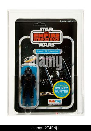 1981 Palitoy Star Wars Empire Strikes Back 45 Back-A Imperial TIE Fighter pilote Carded Toy action Figurine AFA 80 Near Mint condition Banque D'Images