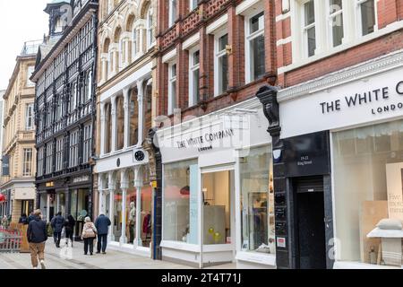 The White Company London magasin de détail à King Street Manchester vendant gamme de maisons, meubles et vêtements, Angleterre, Royaume-Uni, 2023 Banque D'Images