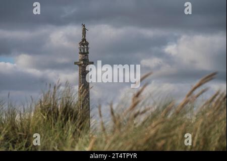 L'image est de la colonne commémorative du monument de l'amiral Lord Nelson Britannia de 41 mètres de haut. Banque D'Images