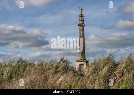 L'image est de la colonne commémorative du monument de l'amiral Lord Nelson Britannia de 41 mètres de haut. Banque D'Images