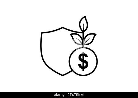 icône d'investissement sûr. icône liée aux investissements et aux concepts financiers. Style d'icône de ligne. Conception vectorielle simple modifiable Illustration de Vecteur