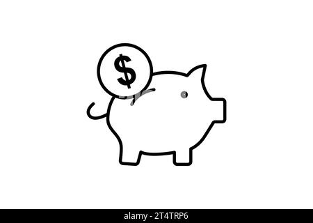 icône d'enregistrement. icône liée aux investissements et aux concepts financiers. Style d'icône de ligne. Conception vectorielle simple modifiable Illustration de Vecteur