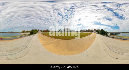 Vue panoramique à 360° de Washington DC, États-Unis - 28 octobre 2023 :