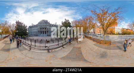 Vue panoramique à 360° de Washington DC, États-Unis - 28 octobre 2023 : Eisenhower Executive Office Building. 360 panorama VR photo équirectangulaire