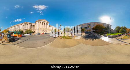 Vue panoramique à 360° de Washington DC, États-Unis - 28 octobre 2023 : Smithsonian National Museum of Natural History. 360 panorama VR photo équirectangulaire