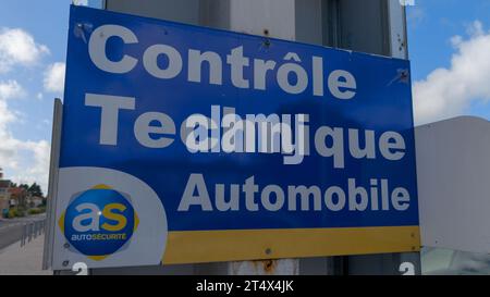 Bordeaux , France - 10 31 2023 : comme auto-securite controle technique garage logo marque et signe de texte de la station d'inspection des véhicules de la société de voiture Banque D'Images