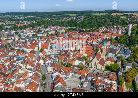 Ravensburg, une belle ville de district dans la haute Souabe, d'en haut Banque D'Images