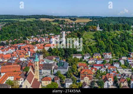 Ravensburg, une belle ville de district dans la haute Souabe, d'en haut Banque D'Images