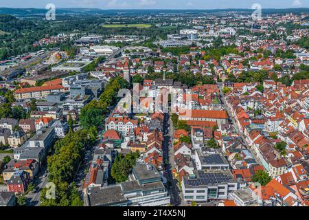 Ravensburg, une belle ville de district dans la haute Souabe, d'en haut Banque D'Images