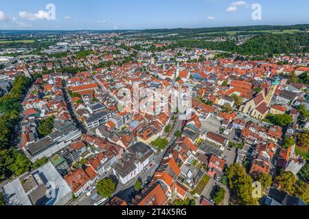 Ravensburg, une belle ville de district dans la haute Souabe, d'en haut Banque D'Images