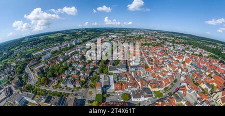 Ravensburg, une belle ville de district dans la haute Souabe, d'en haut Banque D'Images