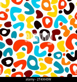 Arrière-plan sans couture couleurs motifs simples de taches. style des années 90. dessin à la main. Pas ai, illustration vectorielle Illustration de Vecteur