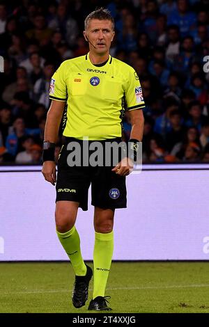 Naples, Italie. 29 octobre 2023. Daniele Orsato l'arbitre le match de Serie A entre SSC Napoli vs AC Milan au Diego Armando Maradona Stadium Credit : Independent photo Agency/Alamy Live News Banque D'Images