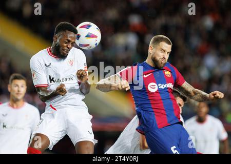 Barcelone, Espagne. 22 octobre 2023. Inaki Williams en action lors du match de LaLiga EA Sports entre le FC Barcelone et l'Athletic Club de Bilbao à la E. Banque D'Images