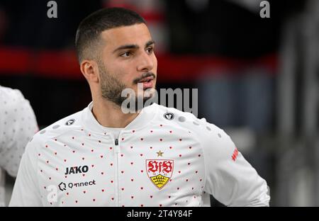 DFB Cup, échauffement, entraînement, Deniz Undav VfB Stuttgart (26) MHPArena, MHP Arena Stuttgart, Baden-Wuerttemberg, Allemagne Banque D'Images